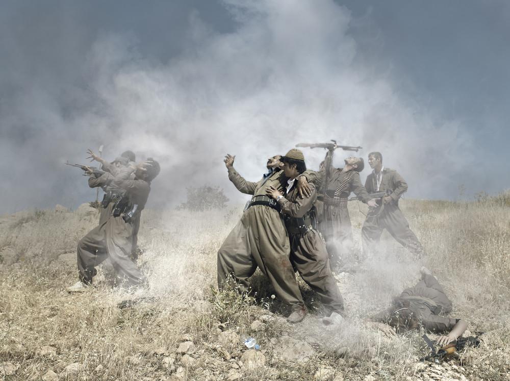 Quand les nuages parleront - Théâtre de Guerre, Photographie avec un groupe de guérilla kurde IRAK